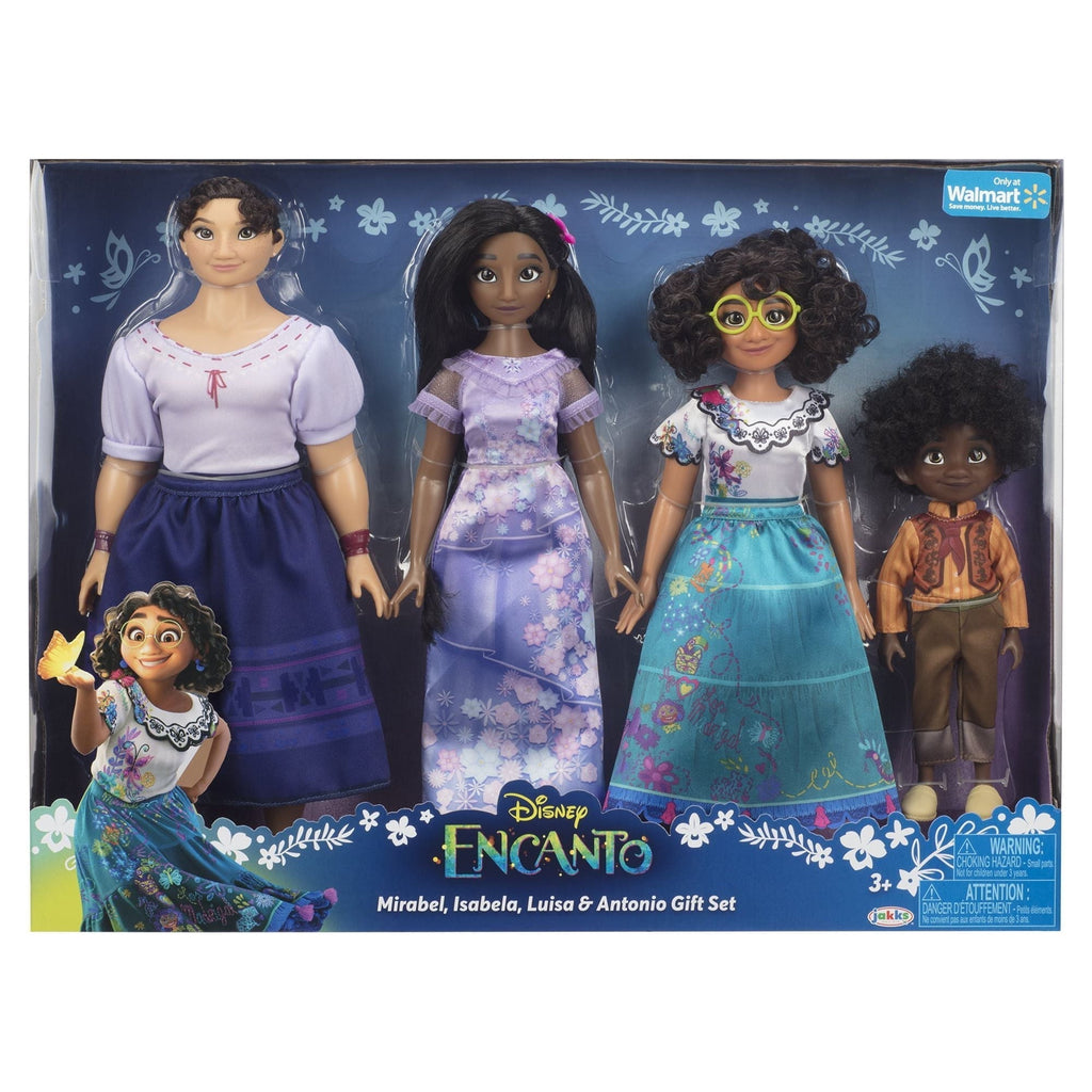 Disney Encanto Mirabel, Isabela, Luisa & Antonio Fashion Doll Gift Set Walmart Exclusive Children Ages 3+