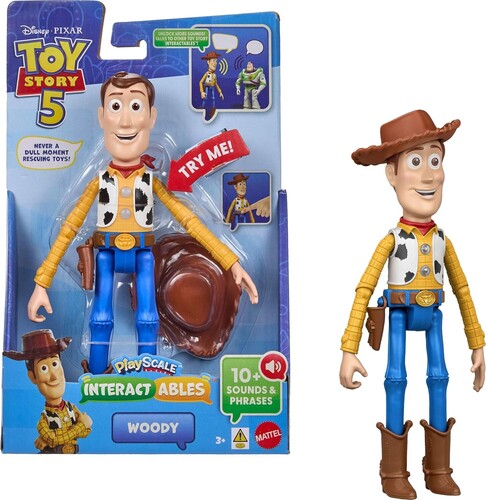 Pixar Toy Story 5: 7'' Woody Figure, Interactables PlayScale