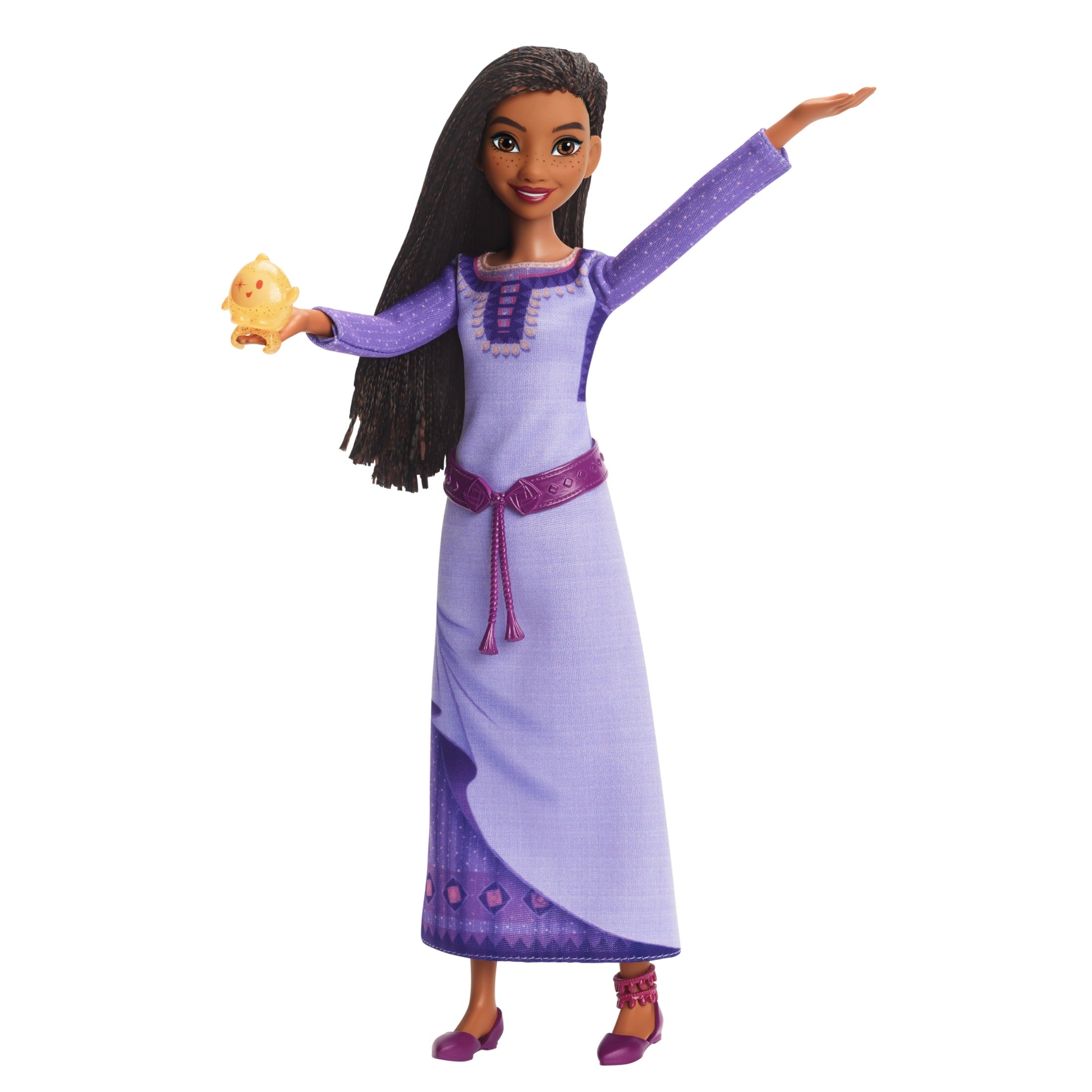 Disney’s Wish Singing Asha of Rosas 11 inch Fashion Doll & Star Figure, Posable with Removable Outfit (English)