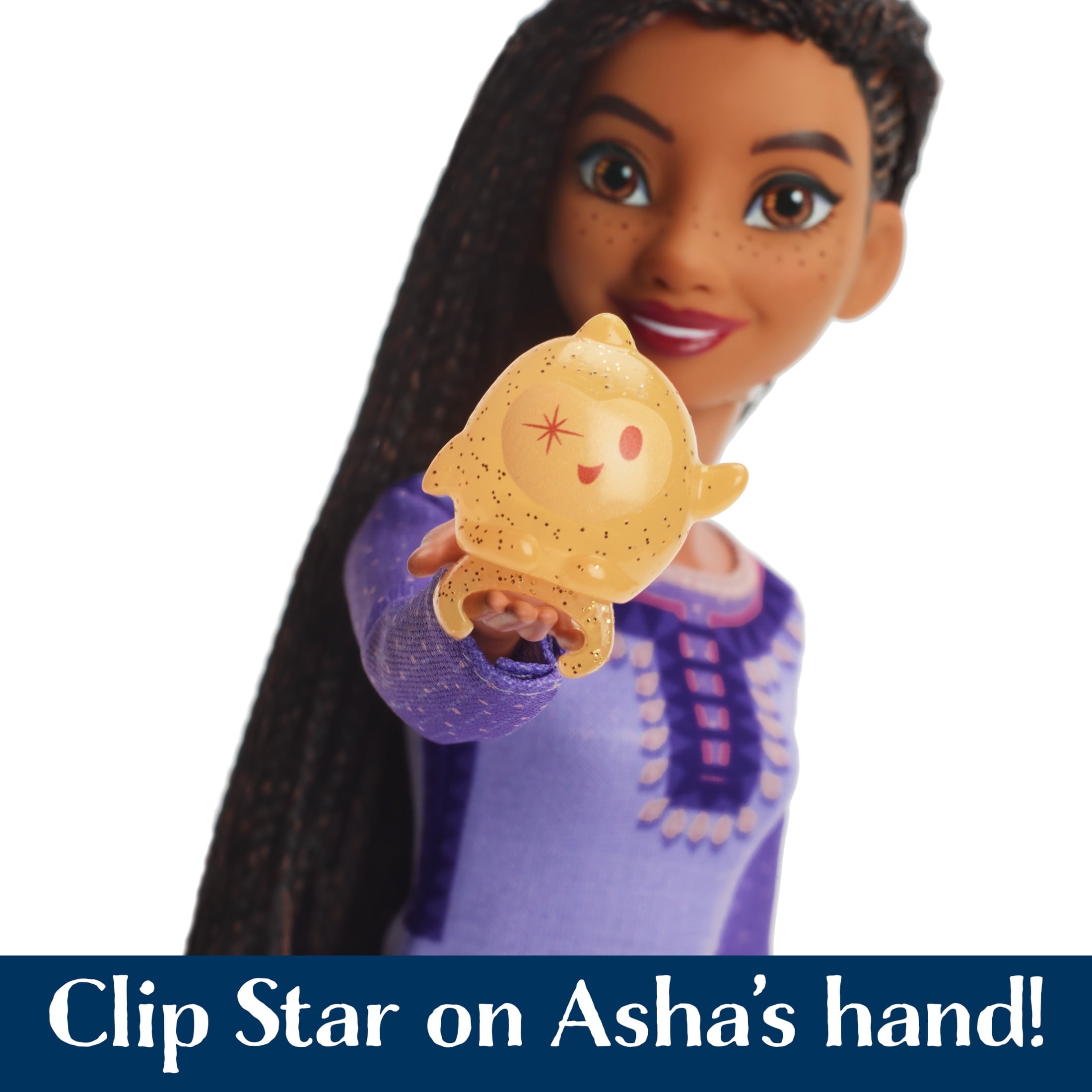 Disney’s Wish Singing Asha of Rosas 11 inch Fashion Doll & Star Figure, Posable with Removable Outfit (English)