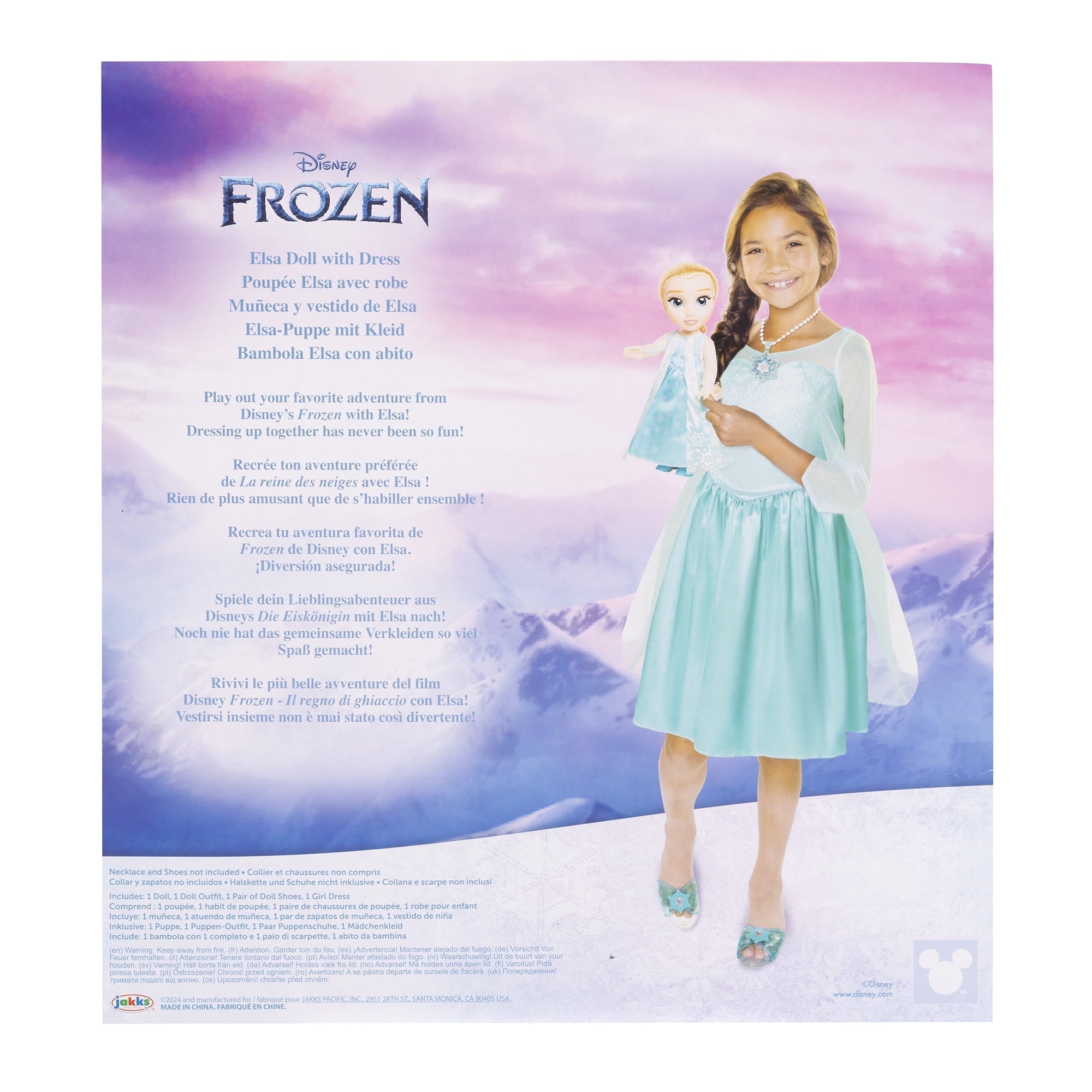 Disney's Frozen Elsa 14 inch Toddler Doll with Dress up Outfit Female Child 3 to 6 Years