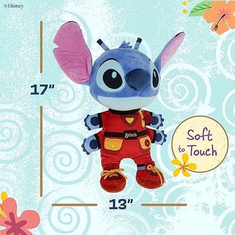 Disney Stitch Dress and Play Plush 17in