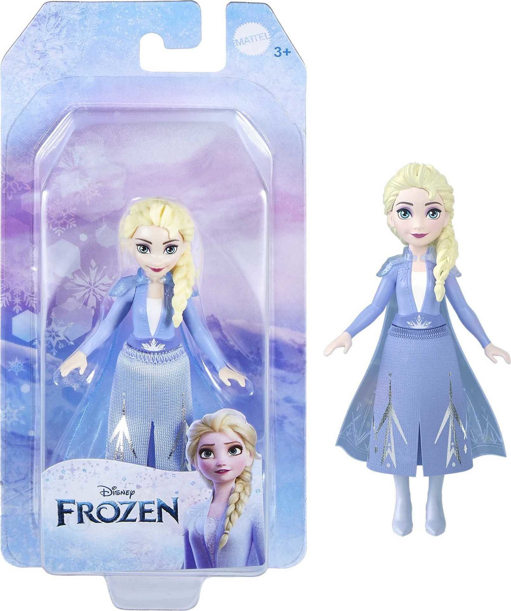 Disney Frozen Elsa Small Doll in Travel Look, Posable with Removable Cape & Skirt