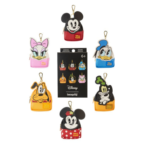 Disney Mickey And Friends Mini Backpack Bag Charm Loungefly 3-Inch Key Chain