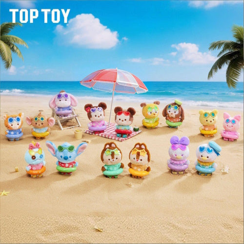 Disney Characters Summer Swim Ring Pendant Toptoy 4-Inch Plush Key Chain