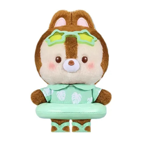 Disney Characters Summer Swim Ring Pendant Toptoy 4-Inch Plush Key Chain