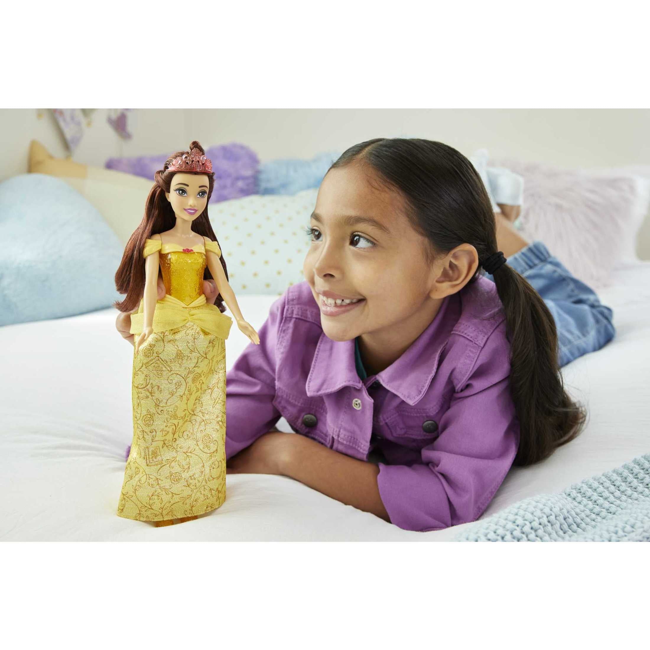 Disney Princess Belle Fashion Doll with Brown Hair, Brown Eyes & Tiara Accessory