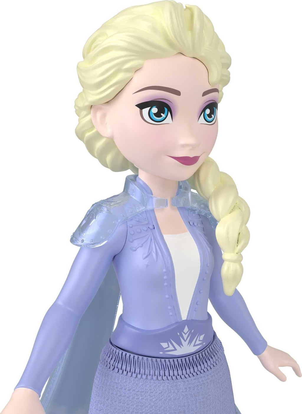 Disney Frozen Elsa Small Doll in Travel Look, Posable with Removable Cape & Skirt