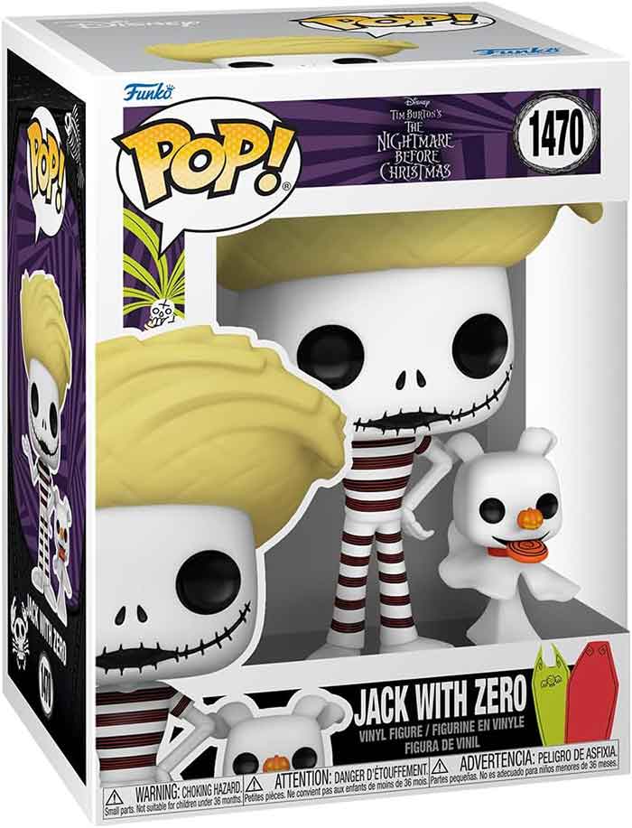 Pop Disney The Nightmare Before Christmas 3.75 Inch Action Figure - Jack with Zero #1470 (Sub-Standard Packaging)